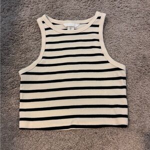 H&M Striped Crop Tank Top